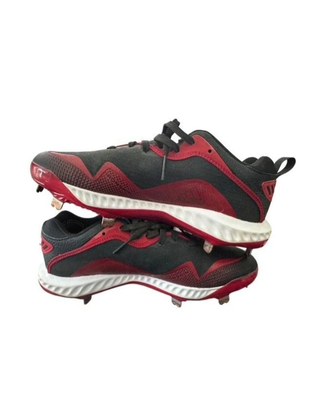 Adidas ICON 6 Metal Baseball Cleats ‘Power Red Black’ FV9348 Men's 9 New / Other - Picture 3 of 11